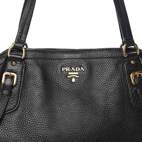 prada vitello daino black tote|vitello daino shoulder bag.